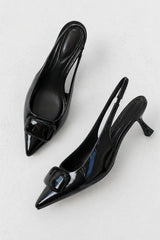 Nena Slingback Heels in Black
