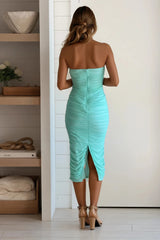 Mint Sweetheart Mesh Midi Dress