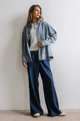 Kandy Striped Denim Shacket