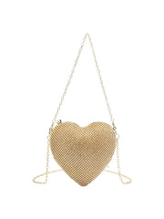 Womens Heart Shape Evening Clutch Bag
