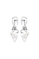 Elegant Ankle Strap Pointed Toe High Heels with Rhinestone Flower