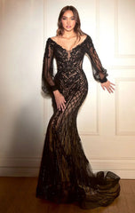 LEIGHTON GOWN LONG SLEEVE MERMAID GOWN