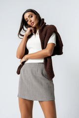 Trinity Mini Skirt in Brown