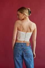 Tate Strapless Contrast Corset Top