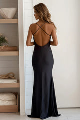Black One Shoulder Maxi Dress With Ruffle Detail