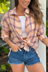 Salmon Plaid Shirt