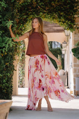 Maddison Maxi Skirt in Blush