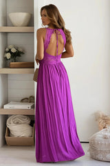 Orchid Smocked Top Maxi Dress With Crochet Back