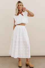 Bridget Embroidered Midi Skirt FINAL SALE