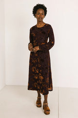 Jane Velvet Midi Dress FINAL SALE