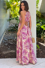 Berry Cut Out Maxi Dress