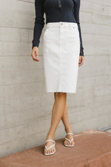 Indra Denim Midi Skirt FINAL SALE