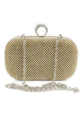 Fascinating Rhinestone With Glitter Adjustable Clutches