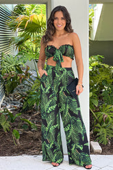 Multi Printed Smoked Top And Pants Set