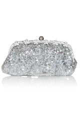 Sequin With Crystal Rhinestone Chain Shoulder Bags