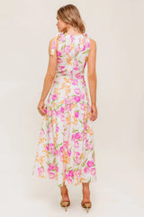PINK TULIP GARDEN TOP MIDI SKIRT SET