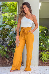 Mustard One Shoulder Jumpsuit