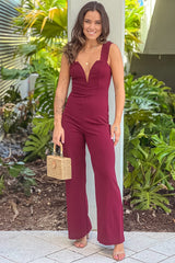 Port Sleeveless V Neck Jumpsuit