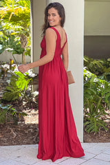 Port Maxi Dress With Side Slit