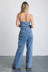 Wide Leg Denim Jumpsuit FINAL SALE