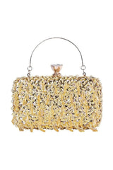 Womens Beaded Sequined Evening Clutch Bags