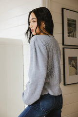 Dakota Cable Knit Sweater in Blue FINAL SALE