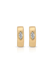 Small Marquise Crystal Hoop Earrings