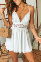 Ivory Crochet Top Romper