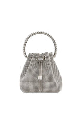 Womens Small Rhinestone Clutch Bucket Bags
