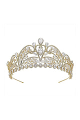 Gold Cubic Zirconia Bridal Tiara