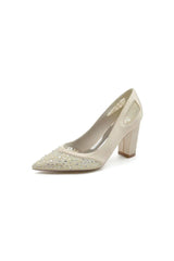 Beaded Wedding Shoes with Rhinestone
