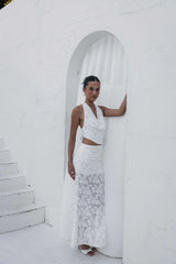 Manon Halter Cowl Crop Top