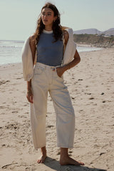 Lisette Barrel Jeans in Cream FINAL SALE