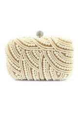 Amazing Pearl With Crystal Rhinestone Chain Clutches