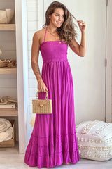 Orchid Maxi Dress With Smocked Top