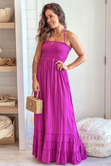 Orchid Maxi Dress With Smocked Top