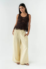 Lee Wide Leg Pants in Yellow