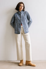 Kandy Striped Denim Shacket