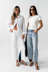 Kessie Rhinestone Barrel Jeans