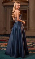 Mindy Mikado Ball Gown Corset A line Evening Dress
