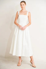 SERENE CHARM OFF WHITE MIDI DRESS FINAL SALE