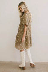 Marco Embroidered Mini Dress FINAL SALE