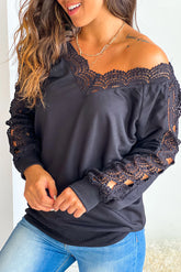 Black Top With Lace Details