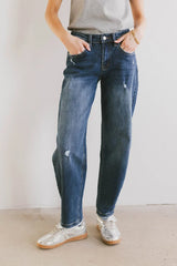 Tara Cuffed Barrel Jeans FINAL SALE