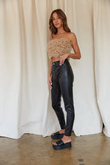Kenny High Rise Skinny Faux Leather Pants