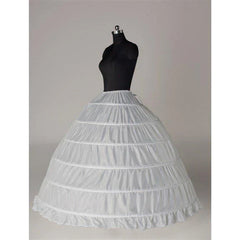White Floor Length Crinoline 6 Hoop Petticoat Wedding Accessories