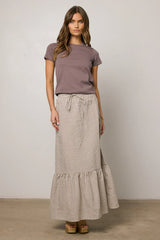 Willie Gingham Maxi Skirt FINAL SALE