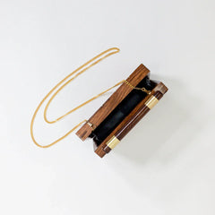 Brasswood Briefcase Clutch