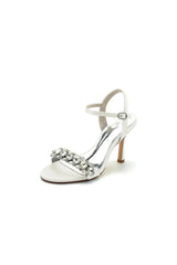 Rhinestone Open Toe Stiletto Heels