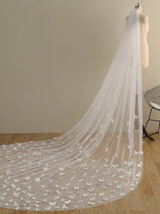 Cute Butterfly Cathedral Veil Bridal Veil Wedding Veil
